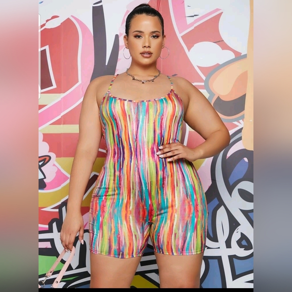 Colorful Striped Jumpsuit
